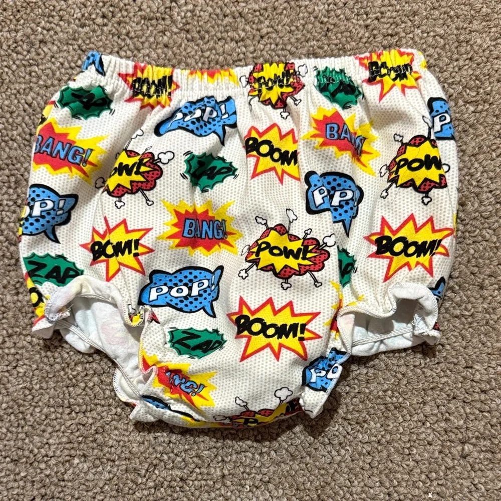 Stud muffin comic print diaper cover